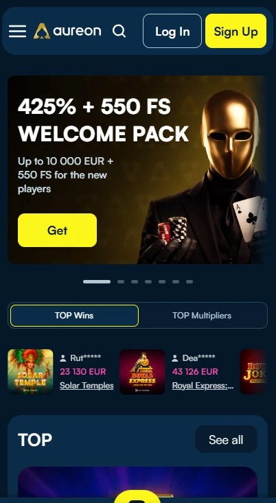 Jouer sur Mobile avec AureonPlay Casino